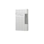 Funkelnde Eleganz: S.T. Dupont Ligne 2 Plaid Silver Feuerzeug