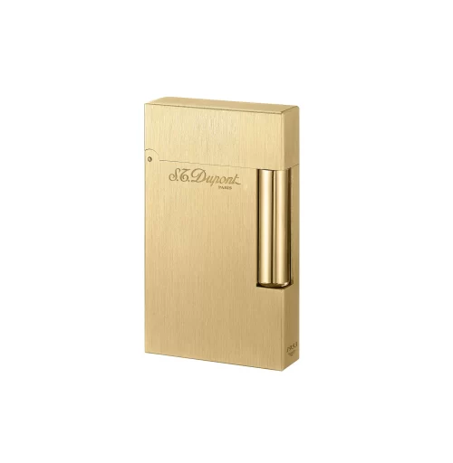 ST Dupont Ligne 2 Gebürstetes Gold-Finish Feuerzeug