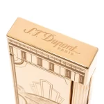 S.T. Dupont Art Deco Ligne 2 Strukturiertes Gold Finish Limitierte Edition Feuerzeug